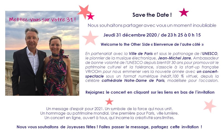 Invitation pour le concert de Jean-Michel Jarre